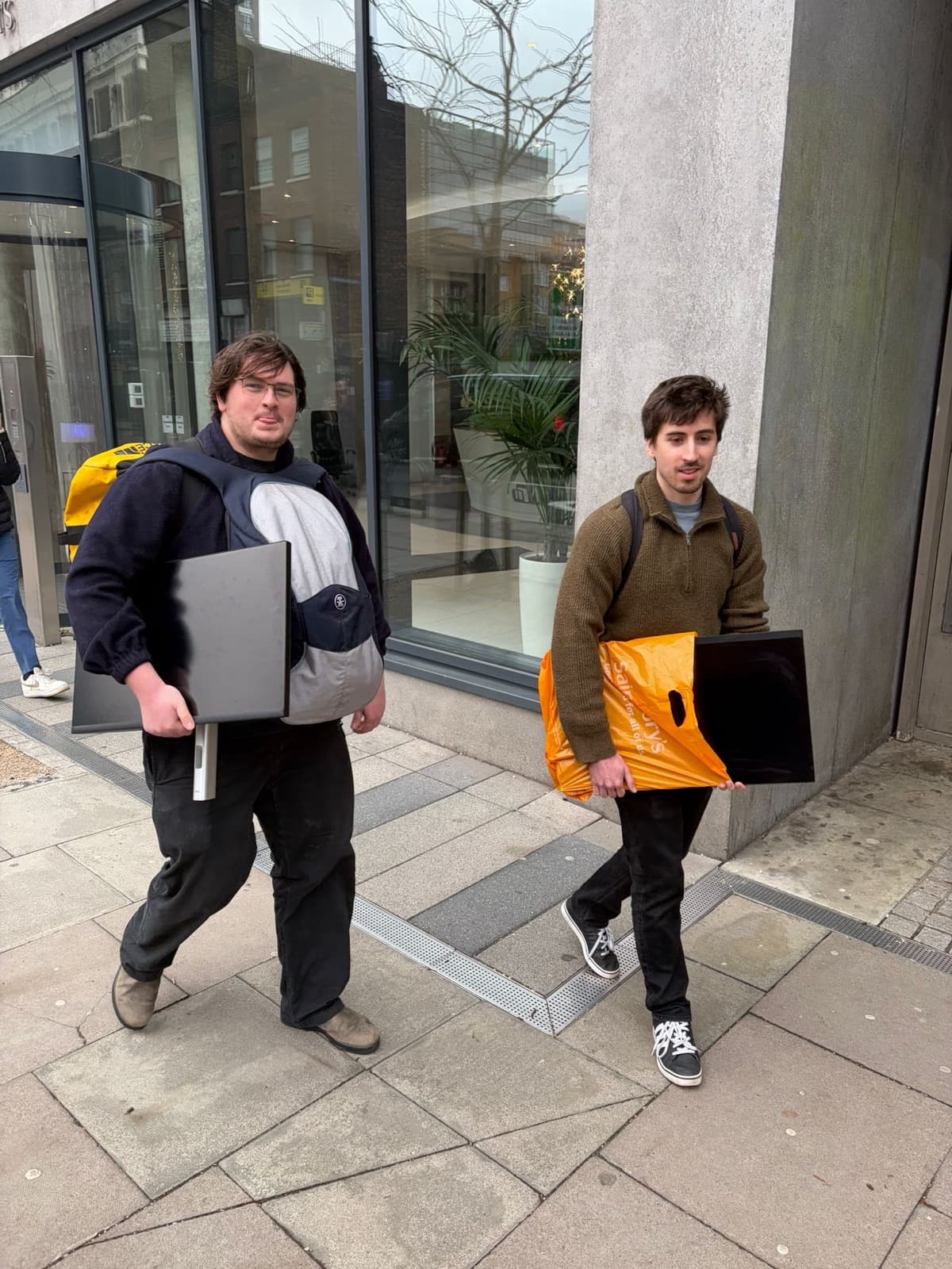 Remedy team members heading into the office